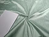 100% Pure Silk Dupioni Fabric Pastel Green 54