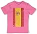 Fussball WM 2022 Fanartikel Baby - Spanien Flagge Vintage - 6/12 Monate - Pink - Statement - BZ02 - Baby Shirt für Mädchen und Jungen
