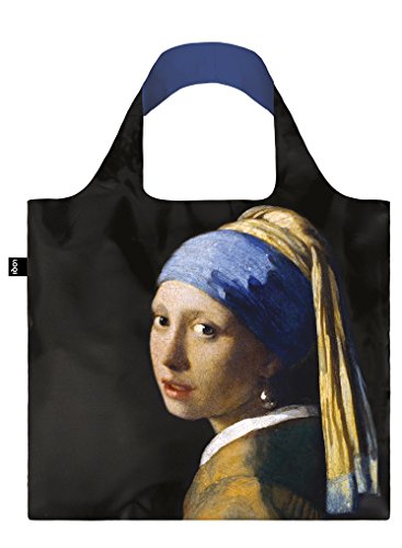 LOQI Museum Johannes Vermeer Girl with A Pearl Earring Bag Bolsa de Tela y Playa, 50 cm, 20 Liters, Multicolor (Multicolour), Jv.gi