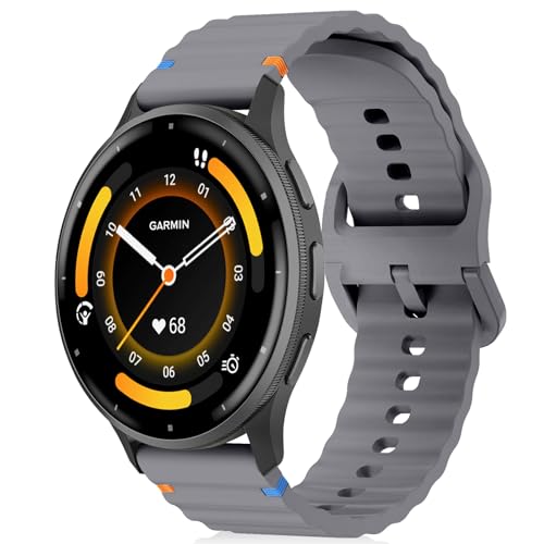 [RosMank] 22mm �V���R�� �o���hGarmin Venu 4 45mm/Venu 3 45mm/Venu 2/Vivoactive 4/Active�Ή��A Garmin Forerunner 570 47mm/Forerunner 265/25