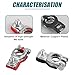 Battery Terminal Connector, Top Post Battery Terminals, Positive and Negative 1 Pair, Corrosion Resistance, Universal Car Accessories for SUV Van Motorcycle