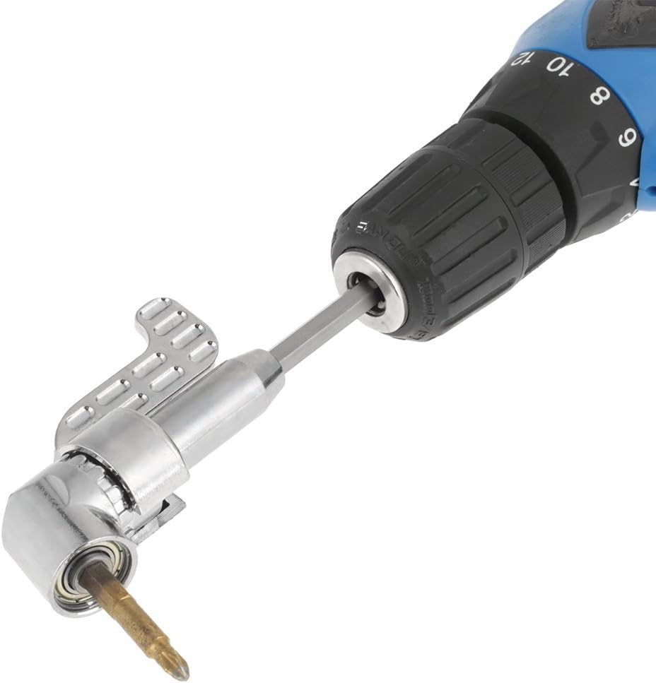 ieron 105 Degrees 1/4 Inch Right Angle Drill Adapter Hex Shank Screwdriver Angled Bit Holder Quick Change Drive Magnetic Bit Socket for Tight Space (Long + Short 2 Pack) - Image 3