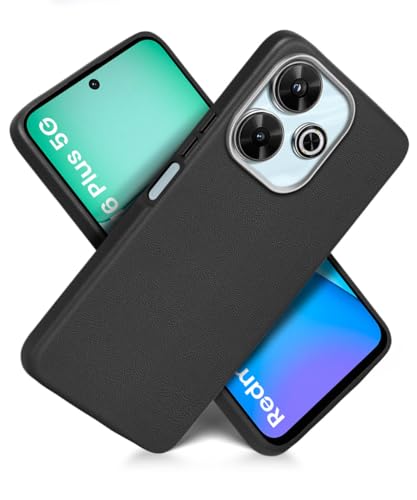 Image of WOW IMAGINE Back Cover for Mi Redmi 13 5G | Poco M6 Plus 5G | Ultra Slim Flexible Non-Slip Grip | Inner Fabric | Metal Camera Ring & Lightweight Soft Silicone Mobile Case - Black