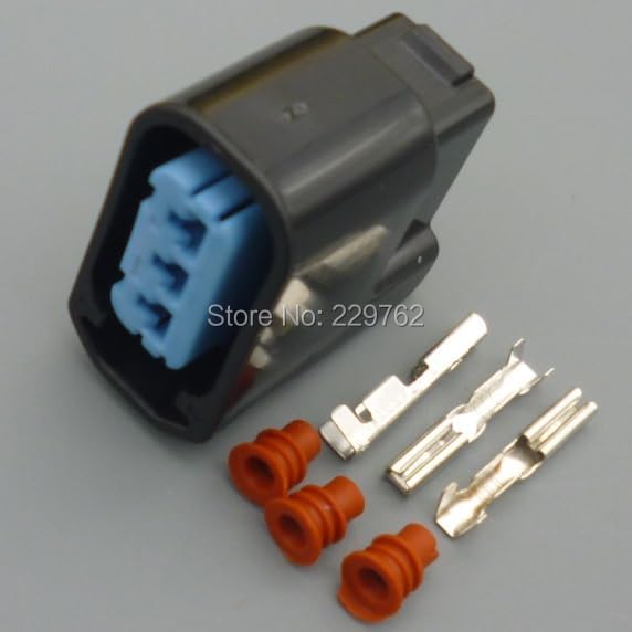 Yierxjwshx 4Sets 3 PIN 3Way Car Waterproof Electrical Connector Auto Ignition Coil Connector Plug Female Socket for Honda