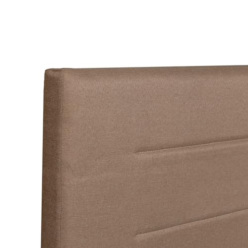 Image of DF2H Bed | 1 Year Warranty | Double Bed, Queen Size, Bakhti Premium Upholstery, Non-Woven & Fabric Base + 3mm MDF, Walnut Colour (Melamine Finish)