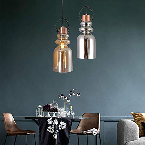 Lustre postmoderne LED en verre dépoli et métal pour chambre - 5