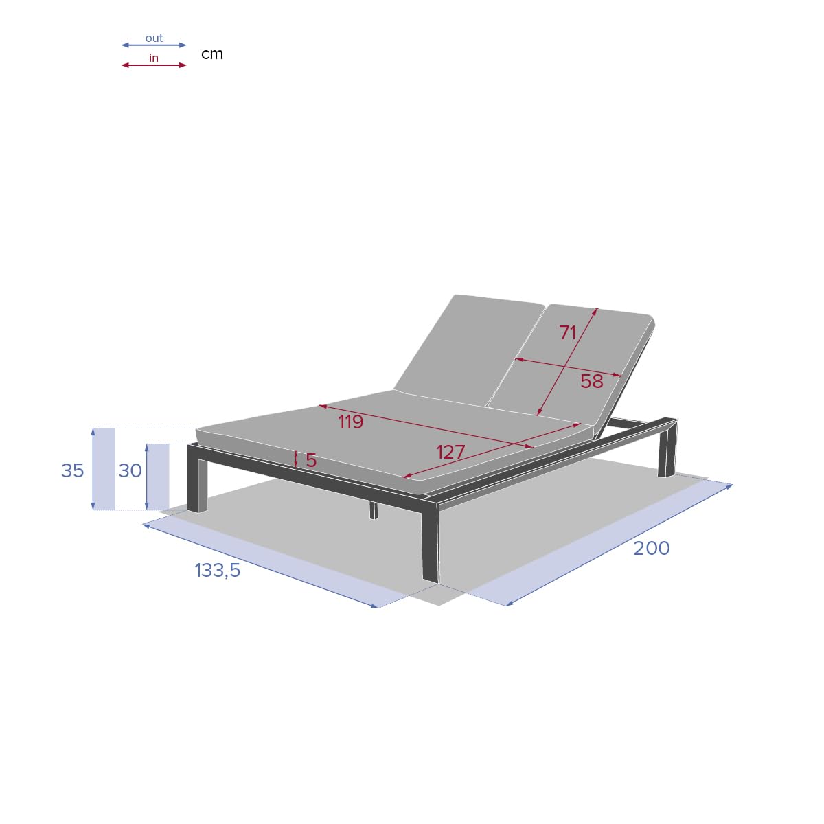 Hespéride Bett Pool Dble Evasion New C