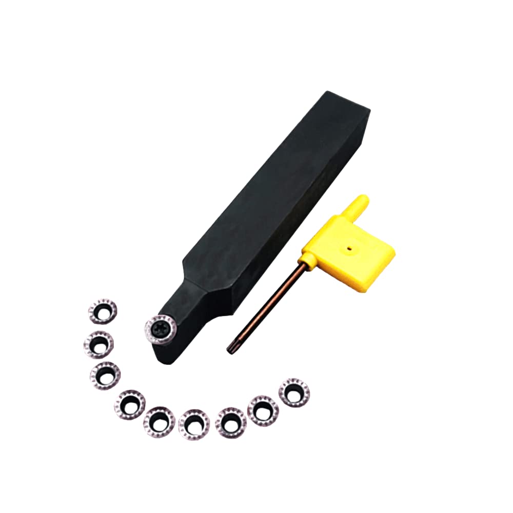 GBJ 10pcs RPMT10T3 MO Indexable Carbide Inserts Milling Cutter with 1/2",5/8",3/4" SRDPN Indexable Tool Holder Metal Lathe Cutting Tools (SRDPN1212H10+SRDPN1616H10+SRDPN2020K10+RPMT10T3 M0-JS)