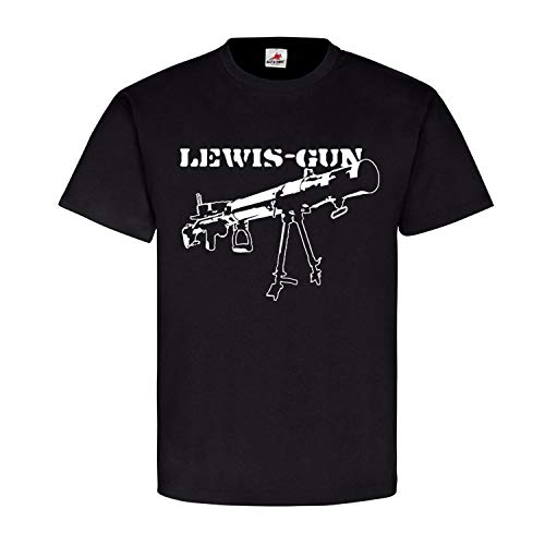 T-shirt MG Lewis Gun 19418 vêtement noir léger haut de gamme taille XXXXXL