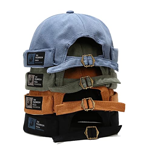 Jokejojack Skull Caps Cycling Light Sun Hat For Men Women Metal Buckle Adjustment On Both Sides Black #TOP3