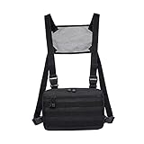 Taktisches Brustgeschirr mit verstellbaren Trägern, geeignet für Männer und Frauen. Modulares Design mit großem Hauptfach, Fronttasche mit Reißverschluss. Das bequeme H-Geschirr mit Netzrücken ermöglicht es Ihnen, die Ausrüstungstasche allein oder unter einem Rucksack zu tragen.