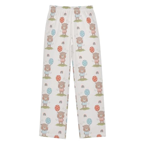 ZZKKO Cartoon Bears Balloon Boys Pants for Kids Jogger Pants with Pockets S-XL