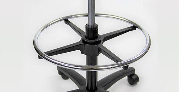 20" chrome foot rest ring for drafting stool or office chair - s4165-3