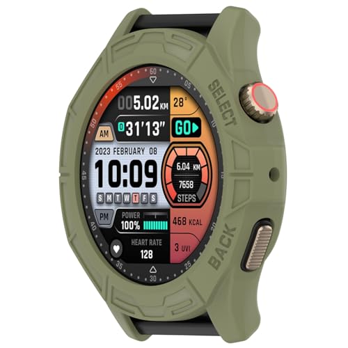 Comtax スマートウォッチケース Huami Amazfit cheetah/cheetah pro 用 保護カバー 一体型 3D全面保護 衝撃吸収 内蔵スクリーンプロテクター グリーン