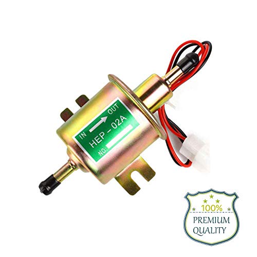 Electric Fuel Pump 12v Universal Low Pressure Gas Diesel Gasoline Inline Fuel Pump for Lawn Mower Carburetor 2.5-4psi