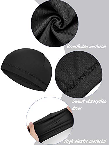 Image of Geyoga 6 Pcs Skull Cap for Kids Helmet Liner Youth Wave Cap for Sport Football Basketball Ski Cycling Outdoor Activities