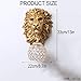 Pobllem Vintage Gold Wall Sconce Hardwired, Mid Century Luxury Crystal Wall Light Fixture, Resin Lion Head Decorative Wall Mounted Lamp for Living Room Bedroom Hallway Staircase