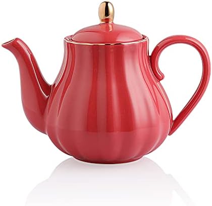 Sweejar Royal Teapot, Ceramic Tea Pot with Removable Stainless St...