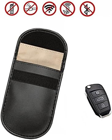 HQSHOP Car Key Signal Blocker Case,Keyless Entry Fob Guard Signal Blocking Pouch Bag,Antitheft Lock Devices,Anti-radiation Shield Bag, Healthy Cell Phone Privacy Protection Security WIFI/GSM/LTE/NFC/R