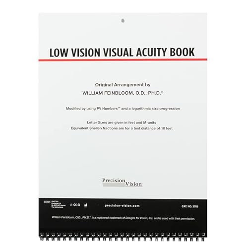 Visuelles Akuitätsbuch mit PV-Nummer, Testen in 3 Metern, Feinblüten-Diagramm