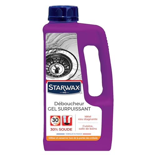 STARWAX Déboucheur Gel pour Canalisations - 1L - Idéal pour