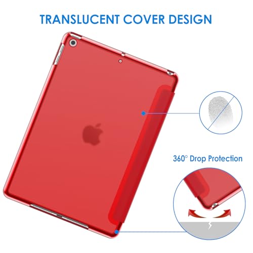 Image of JETech Case for iPad 10.2-Inch (2021 /2020 /2019 Model, 9 /8 /7 Generation), Auto Wake /Sleep Cover (Red)