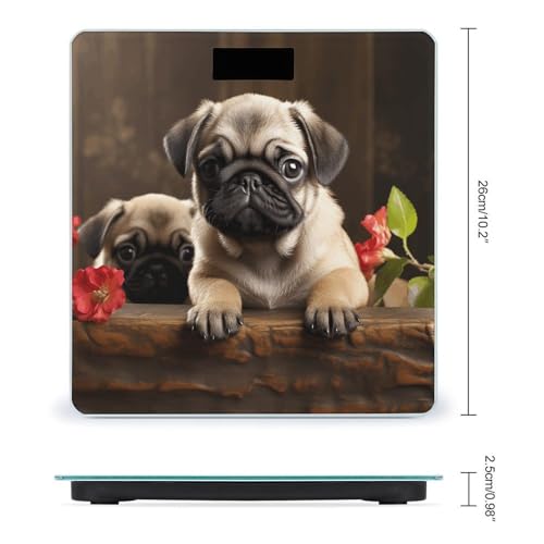 Báscula digital para peso corporal Puppys Pug alta precisión miniatura 2