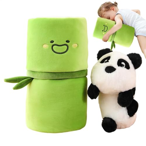 Peluche de panda de bambú, animal relleno de bambú, muñeca de peluche Anime Kid Toy | Exquisito y cómodo cojín de animales relleno para niñas