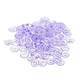 Frcolor 100個 琉璃圆圈甘甜ドーナツ型ビーズ 手作りアクセサリー用 素材 ヘアピン 髪飾り ジュエリーパーツ用ハンドメイド装飾材料