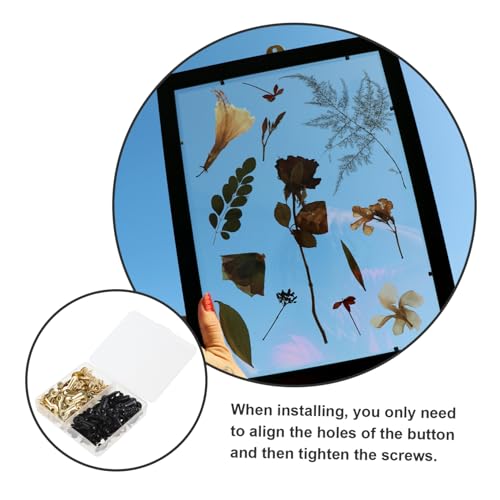 Image of 360pcs Picture Frame Backing Clips with Screws Turn Buttons for Easy Photo Hanging and Replacement Hardware for Crafts and Wall Decor