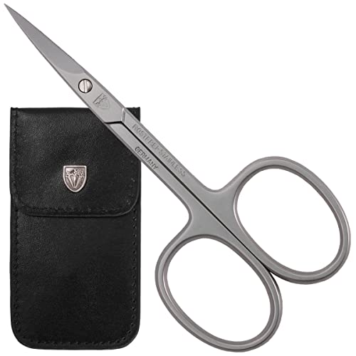 3 Swords Germany - brand quality STAINLESS STEEL INOX STRAIGHT CUTICLE SCISSORS with case, manicure pedicure grooming - professional finger & toe nail care by 3 Swords, Made in Solingen Germany (724)