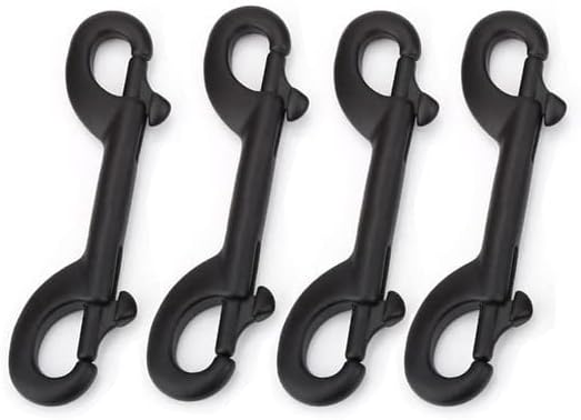 5pcs Durable 316 Stainless Steel 100mm Double Ended Clip Hook Bolt Snap Scuba Diving Buckle Diving Kayak Paddle Leash Accessorie - (Color: 4pcs)