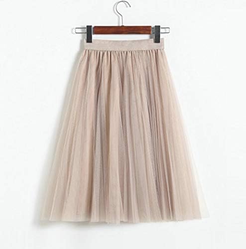Miniatura 2 de Alunsito Falda de tul para mujer, falda plisada de malla, cintura alta, elástica, de malla en capas, fiesta de ballet, tutú vintage, falda midi