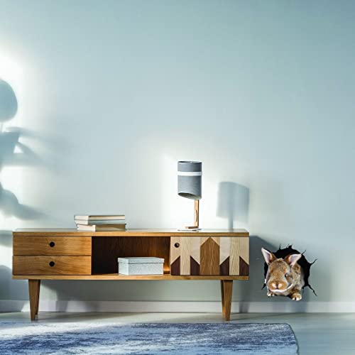 3D Rabbit Wall Decal - Easter Bunny Kid Design Sticker - Adhesive Decoration Decals - Cute Kitchen Vinyl Toilet Nursery Decor Mural (118'' X 94'') #TOP19