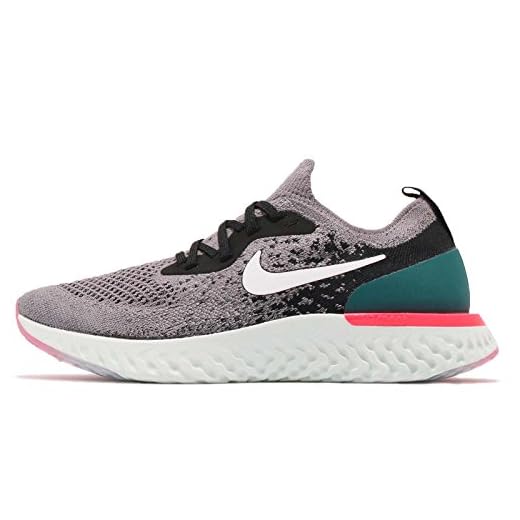Nike Boys Epic React Flyknit (Gs) löparskor, Flerfärgad Gunsmoke White Black Geode Teal 010-36 EU