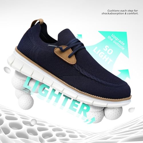 Image of Mens Casual Loafers Shoes Slip On Fashion Walking Dress Sneakers Business Oxfords Work Lightweight Soft Sole Zapatos