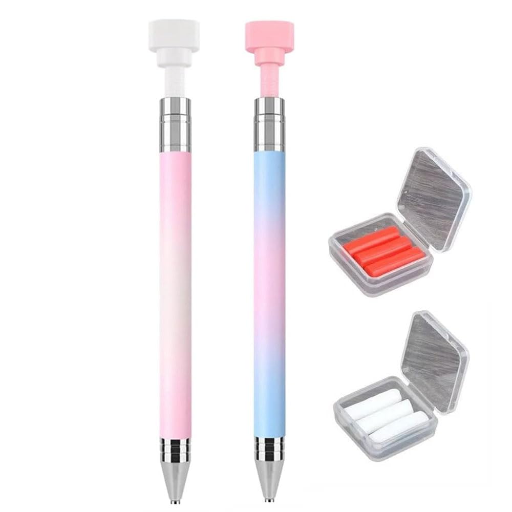 Sovtay 2Colors Automatic Refillable Wax Pen, Pastimeamuse New Upgrade Automatic Refillable Wax Pen, Diamond Art Pens With Waxs For Diy Craft (2Colors)