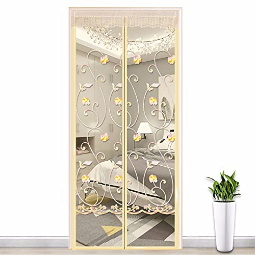 STILIST Magnet Fliegengitter Balkontür, Insektenschutz Vorhang tür Terrassentür 100x210cm, 4cm Breites Klettband, für Balkontür Wohnzimmer Terrassentür -110x220cm Cover