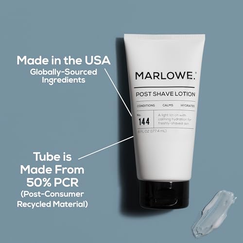 MARLOWE. No. 144 Post Shave Lotion 6 oz, Conditioning Aftershave with Green Tea, Deep Sea Algae, Willow Bark & Passion Flower Extract, Hydrates, Calms & Nourishes Skin, Aloe Citron Scent - Thumbnail 4