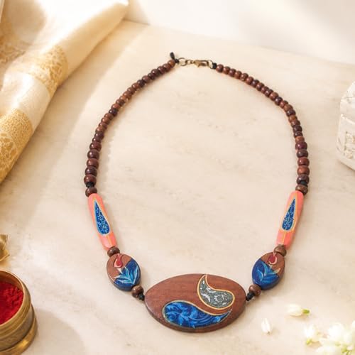 Image of AAKRITI ART CREATIONS Boho Tribal Handcrafted Ethnic Necklace Collection | Mandala, Dreamcatcher, Sunburst & Moonstone Designs | Artisan Collar, Lariat & Pendant Statement Jewelry for Women