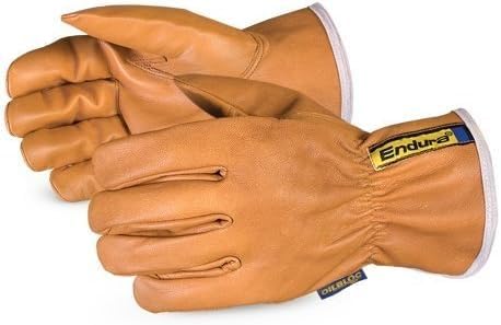 378GOBTKLM Endura Kevlar-Lined Waterstop/Oilbloc Winter Goat-Grain Drivers Glove, Size Medium