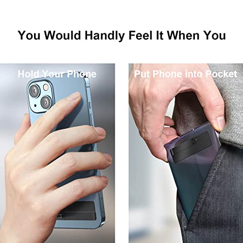 Crefur Thin Phone Stand, Ultra-Thin Kickstand For Cell Phone Case Horizontal/Vertical Desk Stand Holder For Iphone Galaxy Cellphone Black (2Pcs) #TOP3