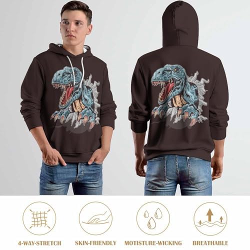 Sweats à capuche Dinosaure pull décontracté pour vos soirées cocooning à la maison - 6