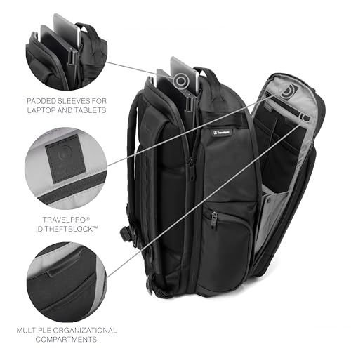 Image of Travelpro Altitude Large Expandable Travel Laptop Backpack 30-36L, 16 Inch Laptop, Water Resistant, Work, Business, Men and Women, Falcon Grey