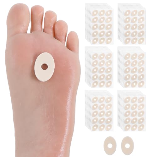 90 Pcs Corn Cushions Self-adhesive Corn Pads Plasters for Feet Between Toes Bottom of Feet Pinky Callus Plasters for Men & Women (Small Oval)