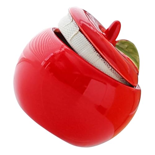 PAMINGONO Tarro De Manzana Navideño Tarro De Galletas Dulces Recipiente En Forma De Fruta Cuencos Para Dulces Plato De Con Tapa Recipiente Para De Con