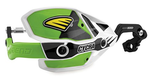Cycra 1Cyc-7407-72X Ultra Probend Crm Handguards - 7/8In. Clamp - White/Green/Green #TOP25