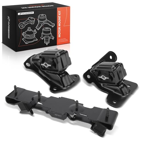 A-Premium Set of 3 Engine Motor Mount and Transmission Mount Set Compatible with Jeep Liberty 2008-2012 & Dodge Nitro 2008-2011, 3.7L, RWD