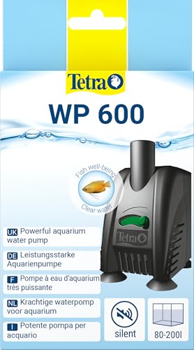 Tetra WP 600 Wasserpumpe für Aquarien - Leistungsstarke Aquarienpumpe, mit Durchlfussregulierung, für eine optimale Wasserzirkulation und klares Wasser, 80 - 200 Liter