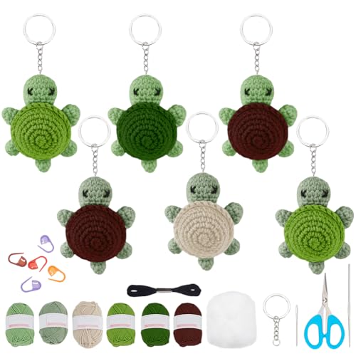 Kit de crochet pour débutants WEBEEDY avec 4 animaux en laine et tutoriels vidéo pas à pas